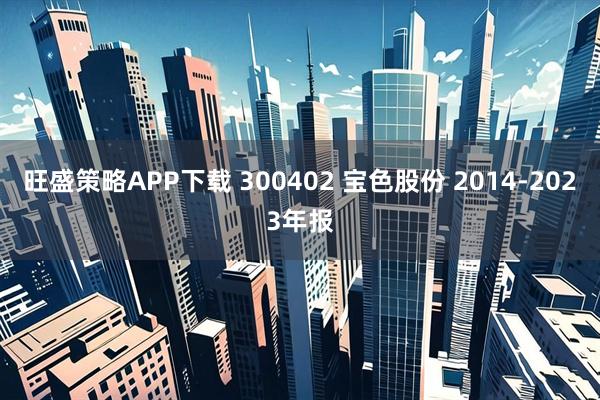 旺盛策略APP下载 300402 宝色股份 2014-2023年报